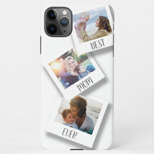 Beste MAM Ooit 3 Fotocollage WIT iPhone Hoesje (Achterkant)