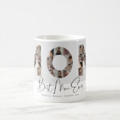 Beste Mam ooit Aangepaste Foto Collage Elegant Scr Koffiemok (Center)