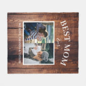 Beste mam ooit aangepaste foto Moderne Moederdag Fleece Deken (Voorkant (Horizontaal))