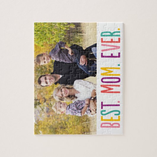 Beste mam ooit aangepaste foto-puzzel legpuzzel (Verticaal)