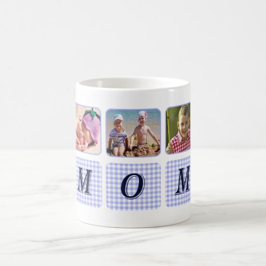Beste mam ooit aangepaste fotocollage koffiemok (Center)
