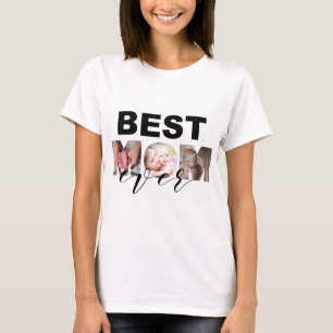 Beste mam ooit aangepaste fotocollage t-shirt