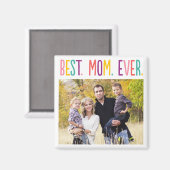 Beste mam ooit aangepaste fotomagneet magneet (Voorkant / Achterkant)