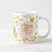 Beste Mam Ooit Bloemen Foto Moederdag Grote Koffiekop (Rechts)