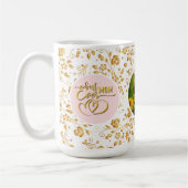 Beste Mam Ooit Bloemen Foto Moederdag Koffiemok (Links)