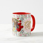 Beste Mam Ooit Bloemen Foto Moederdag Mok (Voorkant rechts)