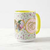 Beste Mam Ooit Bloemen Foto Moederdag Mok (Voorkant rechts)