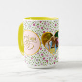 Beste Mam Ooit Bloemen Foto Moederdag Mok (Voorkant links)