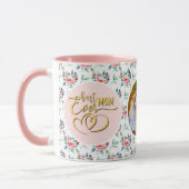 Beste Mam Ooit Bloemen Foto Moederdag Mok (Links)