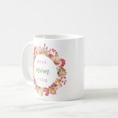 Beste Mam Ooit Bloemen Moederdag Gift Koffiemok (Voorkant links)