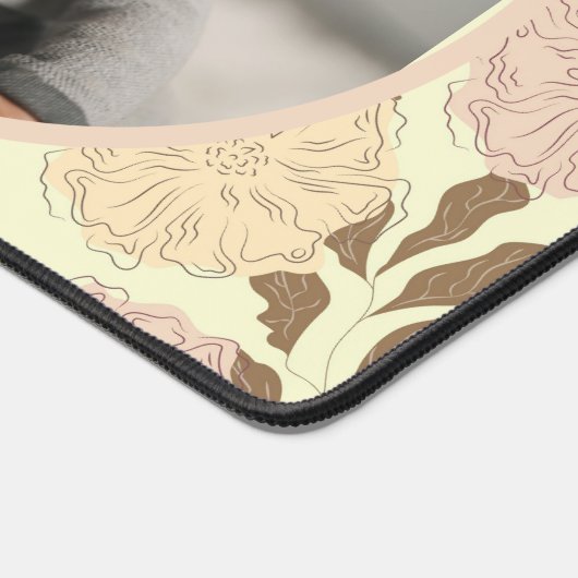 Beste mam ooit bloemenpatroon foto bureaumat (Hoek)