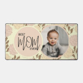 Beste mam ooit bloemenpatroon foto bureaumat (Voorkant)