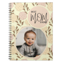 Beste mam ooit bloemenpatroon foto