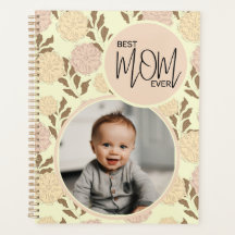 Beste mam ooit bloemenpatroon foto