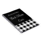 Beste mam ooit Buffalo geplakt zwart witteken Notitieboek (Rechterzijde)