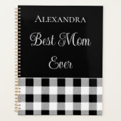 Beste mam ooit Buffalo geplakt zwart witteken Planner (Voorkant)