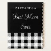 Beste mam ooit Buffalo geplakt zwart witteken Planner (Achterkant)