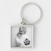 Beste mam ooit citaat met foto-overlay keycha sleutelhanger (Voorkant)