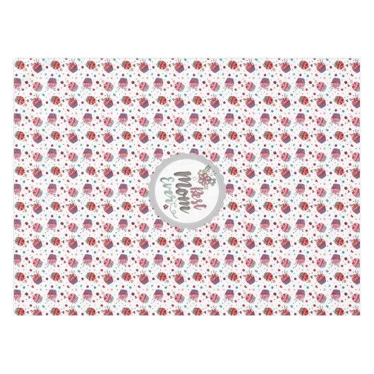 Beste Mam ooit Cupcakel Pattern Tafelkleed (Voorkant (Horizontaal))