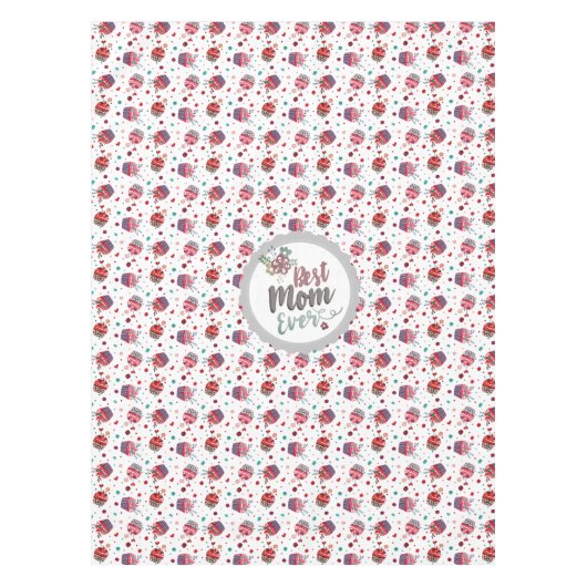Beste Mam ooit Cupcakel Pattern Tafelkleed (Voorkant)