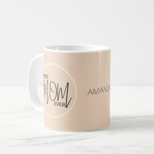 Beste Mam Ooit Custom Photo Gift voor Mam Koffiemok (Voorkant links)