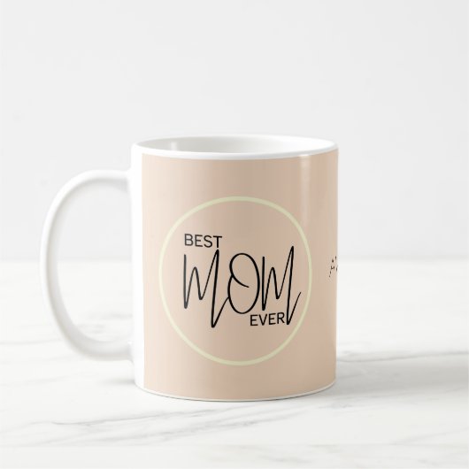 Beste Mam Ooit Custom Photo Gift voor Mam Koffiemok (Links)