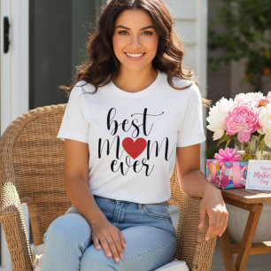 Beste Mam ooit Decoratief Manuscript met Hart T-shirt