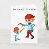 Beste mam ooit die Piraten speelt gepersonaliseerd Kaart (Voorkant)