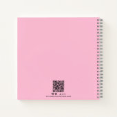 "Beste Mam Ooit" Elegant, Schattige Wit Hart op Ro Notitieboek (Achterkant)