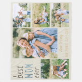 Beste mam ooit foto Collage Persoonlijke Stone Fleece Deken (Voorkant)
