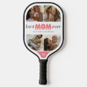 Beste mam ooit Foto Collage Pickleball Paddle (Achterkant)