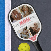 Beste mam ooit Foto Collage Pickleball Paddle