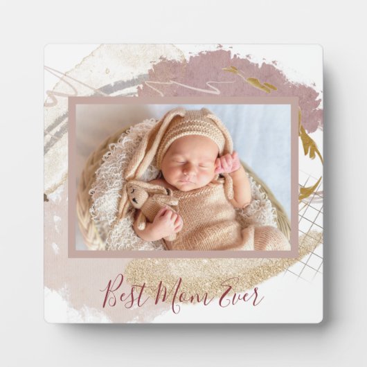Beste mam ooit foto moderne kunst fotoplaat (Voorkant)