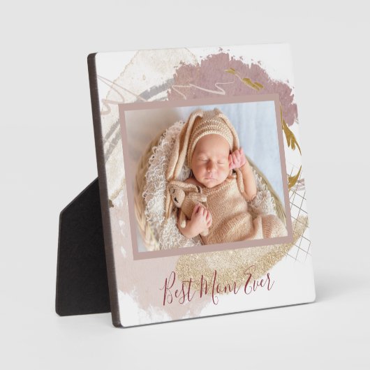 Beste mam ooit foto moderne kunst fotoplaat (Voorkant)
