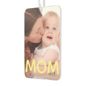 Beste Mam ooit Foto Moeder en Kindermodern Manuscr Luchtverfrisser (Links)