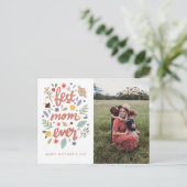 Beste Mam ooit Foto Moederdag Feestdagenkaart (Staand voorkant)