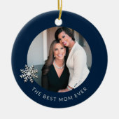 Beste Mam Ooit Foto Ornament (Voorkant)