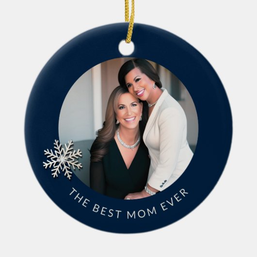 Beste Mam Ooit Foto Ornament (Voorkant)