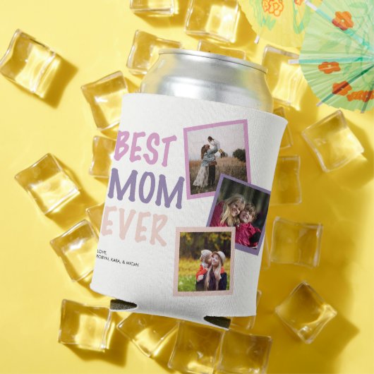 Beste Mam Ooit Fotocollage Gepersonaliseerde Paste Blikjeskoeler (Insitu Zomer)