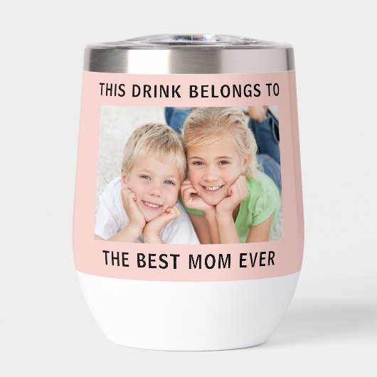 Beste mam ooit fotoroze (Voorkant)