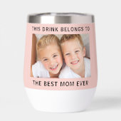 Beste mam ooit fotoroze (Achterkant)