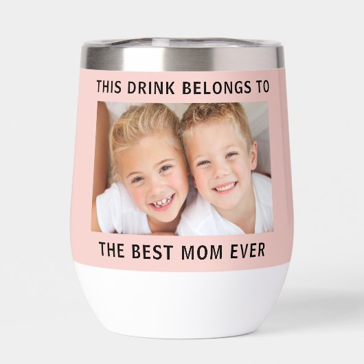 Beste mam ooit fotoroze (Achterkant)