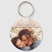  beste mam ooit fotoroze sleutelhanger (Voorkant)
