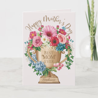 Beste mam ooit gepersonaliseerd bedankkaart