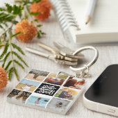 Beste mam ooit Gepersonaliseerd Foto Collage Black Sleutelhanger (Voorkant Rechts)