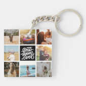 Beste mam ooit Gepersonaliseerd Foto Collage Black Sleutelhanger (Achterkant)
