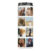 Beste mam ooit Gepersonaliseerd Foto Collage Black Thermosbeker (Achterkant)