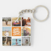 Beste mam ooit Gepersonaliseerd Foto Collage Oranj Sleutelhanger (Achterkant)