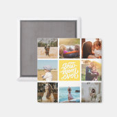 Beste mam ooit Gepersonaliseerd Foto Collage Yello Magneet (Voorkant / Achterkant)