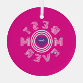 Beste mam ooit gepersonaliseerd glas ornament (Achterkant)